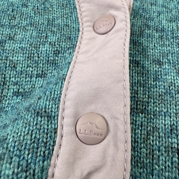 L.L. Bean Women's PETITE Sweater Fleece Pullover Evening Blue Sz SP, warm - Picture 4 of 14